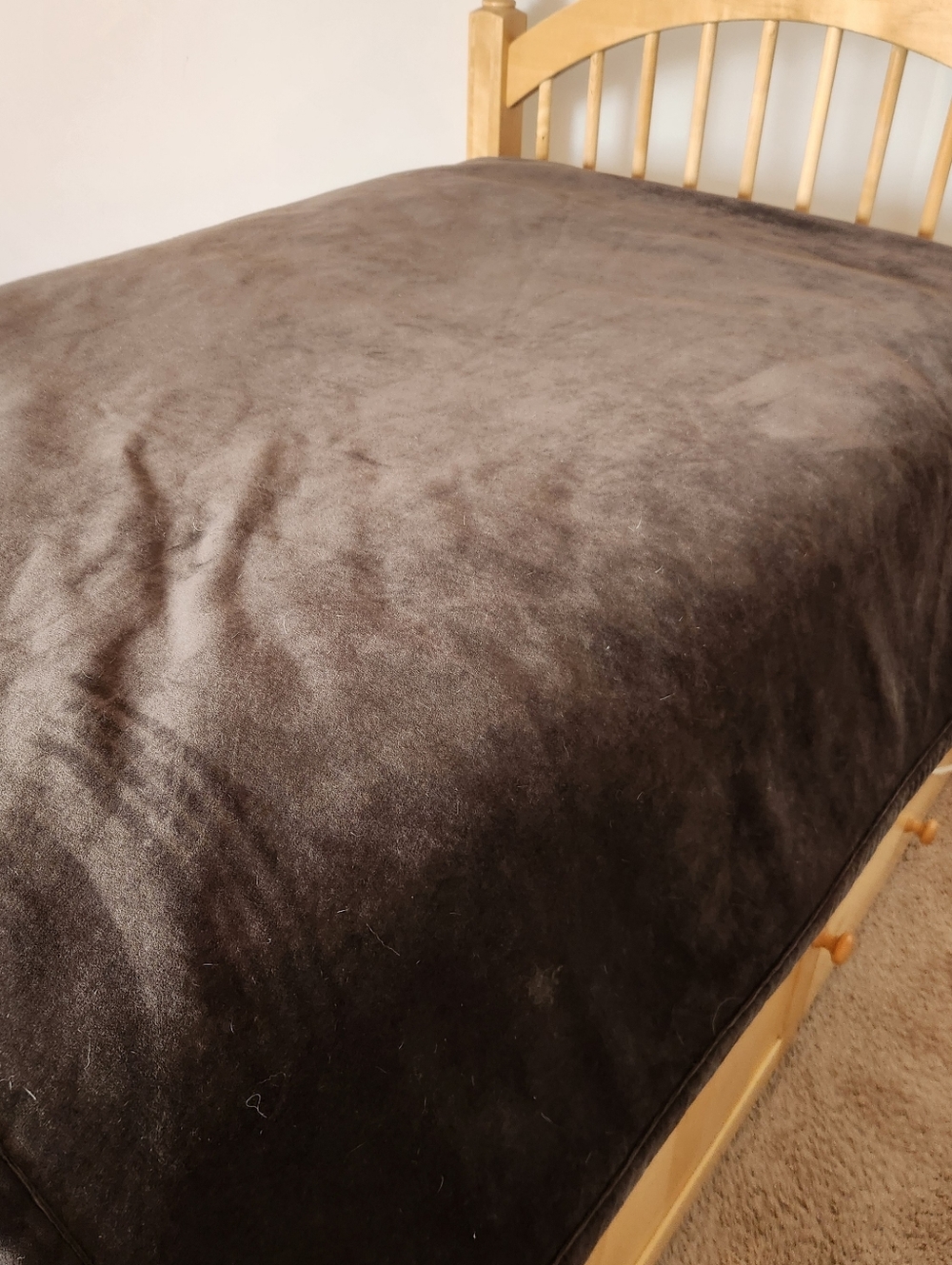 POTTERY BARN Fleece Blanket Throw Black Reversible Ombre Faux Fur Cozy 50 x 60 - Picture 6 of 11